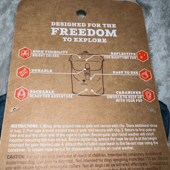 ARCADIA TRAIL‎ DOG PACKABLE TIE OUT & LEASH - NEW 🎄🦮 - Picture 2 of 8